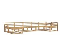 vidaXL Conjunto de sofás de Exterior 7 pcs Blanco, Sofá Moderno para Exterior, Modular y Resistente al Clima, Ideal para tu jardín, diseño cómodo