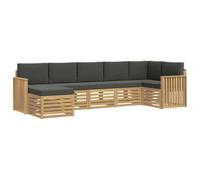 vidaXL Conjunto de sofás de Exterior 7 pcs Blanco y Antracita, Descubre Sofás Exteriores Modernos, Muebles Seccionales para Terrazas, y Lounges de Jardín para Tu Patio