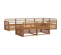 vidaXL Conjunto de sofás de Exterior 7 pcs Natural, Sofá Exterior, mobiliario Moderno, Lounge Resistente, Asiento en Patio, Set Ideal para terrazas
