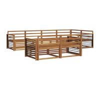 vidaXL Conjunto de sofás de Exterior 7 pcs Natural, Sofá Exterior, mobiliario Moderno, Lounge Resistente, Asiento en Patio, Set Ideal para terrazas