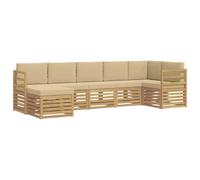 vidaXL Conjunto de sofás de Exterior 7 pcs y Beige, Descubre Sofás Exteriores Modernos, Muebles Seccionales para Terrazas, y Lounges de Jardín para Tu Patio