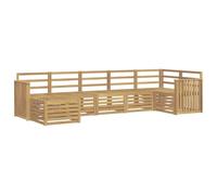 vidaXL Conjunto de sofás de Exterior 7 uds. Blanco