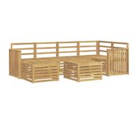 vidaXL Conjunto de sofás de Exterior 7 uds. Blanco Poliéster