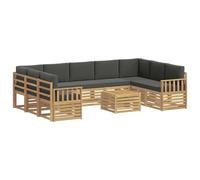 vidaXL Conjunto de sofás de Exterior 8 pcs Blanco y Antracita, Muebles de Jardín, Sofá Exterior Moderno, Set Seccional para Terraza y Patio, Diseño Duradero y Cómodo