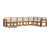 vidaXL Conjunto de sofás de Exterior 8 pcs Natural, Jardín, sofá Moderno para Exteriores, Conjunto de Muebles seccionales, Asientos de Patio duraderos, terraza para Comodidad