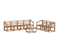 vidaXL Conjunto de sofás de Exterior 8 pcs Natural, Sofá Exterior Moderno, seccional de jardín, Lounge de Patio Duradero, Conjunto de Asientos para Relajarse