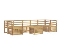 vidaXL Conjunto de sofás de Exterior 8 uds. Blanco