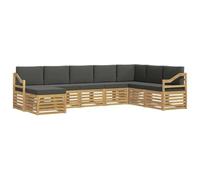 vidaXL Conjunto de sofás de Exterior 8 uds. Blanco y Antracita