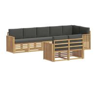 vidaXL Conjunto de sofás de Exterior 8 uds. Blanco y Antracita
