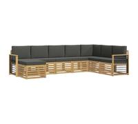 vidaXL Conjunto de sofás de Exterior 8 uds. Blanco y Antracita