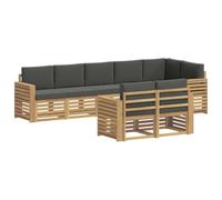 vidaXL Conjunto de sofás de Exterior 8 uds. Blanco y Antracita
