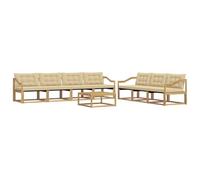 vidaXL Conjunto de sofás de Exterior 8 uds. y Beige