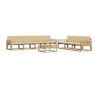 vidaXL Conjunto de sofás de Exterior 8 uds. y Beige