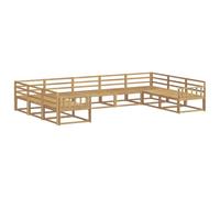 vidaXL Conjunto de sofás de Exterior 9 pcs Blanco 404 x 247,5 x 73 cm, Muebles de Exterior Modernos, sofá seccional, Conjunto Acogedor, Lounge Junto a la Piscina, Asientos para el jardín