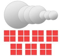 vidaXL Conjunto Espejos Pared Redondos Vidrio 7 Piezas Decoración Hogar Casa