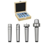 vidaXL Contrapuntos para Torno de Madera 4 Piezas Centro de Estímulo en Vivo Espolón de Accionamiento Giratorio Laminación Herramienta Acero MT2