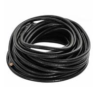 vidaXL Cordón de Cuero Negro Ø4 mm x 5 m Cuero, Cordón de Cuero Redondo Artesano, Material Durable para Manualidades DIY, Cuerda Resistente al Agua Pulseras y Accesorios