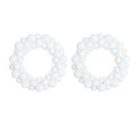 vidaXL Coronas de Bolas de Navidad 2 pcs 33 x 33 x 7 cm Poliestireno, Corona para Sala, Circular, Diseño Moderno, Ligera, Duradera, Decoración para Fiestas, Interior y Exterior