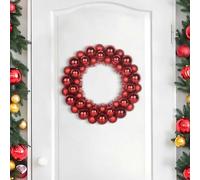 vidaXL Coronas de Bolas de Navidad 2 uds. LED Rojo 33 x 33 x 7 cm