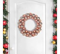 vidaXL Coronas de Bolas de Navidad 2 uds. Rosa dorado 33 x 33 x 7 cm