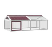 vidaXL Corral de animales madera maciza pino moca 200x112,5x74 cm