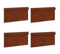 vidaXL Corten - Rejilla para caracol (acero inoxidable, 50 x 3,5 x 25 cm, 4 unidades)