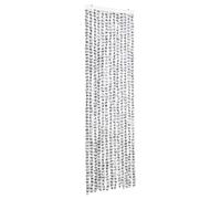 vidaXL Cortina Antimoscas, Persiana de Moscas Mosquitos, Puerta contra Insectos, Protección para Casa, Chenilla Gris Claro y Gris Oscuro 56x200 cm