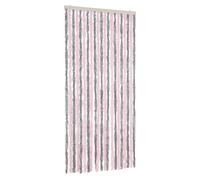 vidaXL Cortina antimoscas Chenilla Gris Plateado y Rosa 90x200 cm
