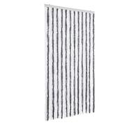vidaXL Cortina antimoscas Chenilla Gris y Blanco 100x200 cm