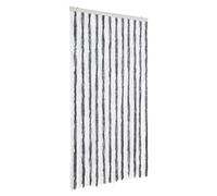 vidaXL Cortina antimoscas Chenilla Gris y Blanco 100x230 cm