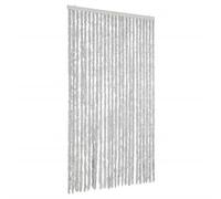 vidaXL Cortina Antimoscas, Persiana de Moscas Mosquitos, Puerta contra Insectos, Protección para Casa Caravana, Chenilla Gris 100x230 cm