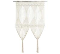 vidaXL Cortina de Macramé Persiana Translúcida Puerta Ventana Pared Colgante Separador de Ambientes Hogar Decoración Algodón 140x240 cm