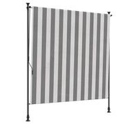 vidaXL Cortina de Rodillo Exterior Antracita y Blanco 150 x 270 cm