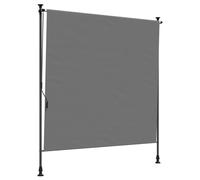 vidaXL Cortina de Rodillo Exterior Gris Claro 200 x 270 cm, Sombra Moderna para jardín y terraza, toldo Ajustable, protección UV, Cubierta de poliéster