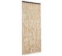 vidaXL Cortina Mosquitera de Puerta de Chenilla Beige 90x220 cm Anti Insectos Mosquitos Moscas Bichos