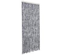 vidaXL Cortina Mosquitera Extraíble Puerto contra Insectos Moscas Mosquitos Casa Hogar Móvil Caravana Verano Plateada Chenilla 90x200 cm
