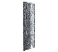 vidaXL Cortina Mosquitera Extraíble Puerto contra Insectos Moscas Mosquitos Casa Hogar Móvil Caravana Verano Plateada Chenilla 56x200 cm