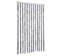 vidaXL Cortina Mosquitera Extraíble Puerto contra Insectos Moscas Mosquitos Casa Móvil Caravana Verano Gris y Blanco Chenilla 120x220 cm
