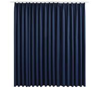 vidaXL Cortina Opaca con Ganchos Casa Hogar Decoración Diseño Estilo Sala Salón Comedor Visillo Dosel Persiana Estor Velo Telón 290x245 cm Azul