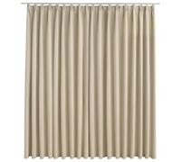 vidaXL Cortina Opaca con Ganchos Casa Hogar Decoración Diseño Estilo Sala Salón Comedor Visillo Dosel Persiana Estor Velo Telón 290x245 cm Beige