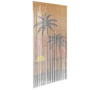 vidaXL Cortina para Puerta Insectos Estampado Palmeras 100x220cm bambú, Cortina mosquitera, Cortina de bambú, Cortina para Exteriores
