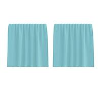 vidaXL Cortinas de Gasa con Bolsillos para Varillas 2 uds. Turquesa, Visillo, Cortina Transparente, Voile para Ventanas, Tratamiento de Ventanas