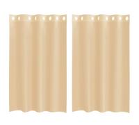 vidaXL Cortinas de Gasa con Ojales 2 uds Arena