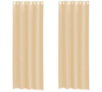 vidaXL Cortinas de Gasa con Ojales 2 uds Arena