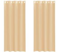 vidaXL Cortinas de Gasa con Ojales 2 uds Arena