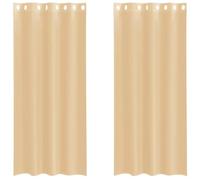vidaXL Cortinas de Gasa con Ojales 2 uds Arena
