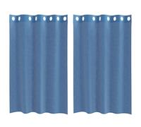 vidaXL Cortinas de Gasa con Ojales 2 uds Azul Real