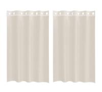 vidaXL Cortinas de Gasa con Ojales 2 uds Crema 140x175 cm