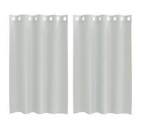 vidaXL Cortinas de Gasa con Ojales 2 uds Gris Claro 140x175 cm