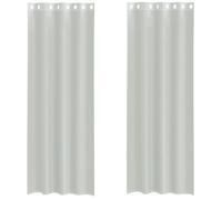 vidaXL Cortinas de Gasa con Ojales 2 uds Gris Claro 140x300 cm